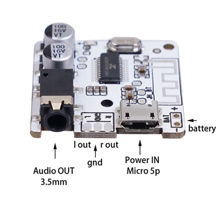 YOSHIFUKU Jl6925a Decodificador Bluetooth 5.0 Receptor de audio Placa receptora Estéreo Gestión de la salud de los vehículos - 314 Mp3 Amplificador Audio Inalámbrico Módulo de altavoces/Multicolor (4)