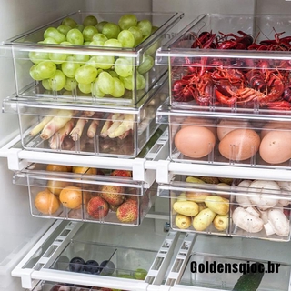 refrigerador Golden Draw 1/4/8 compartimiento refrigerador Organizador Transparente refrigerador