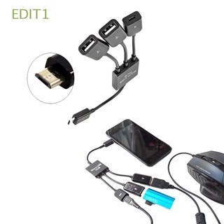 EDIT1 Teclado Micro Hub USB Flash Drive 3 IN1 Converter Cable adaptador OTG Camara digital Raton Adaptador Telefono movil Host