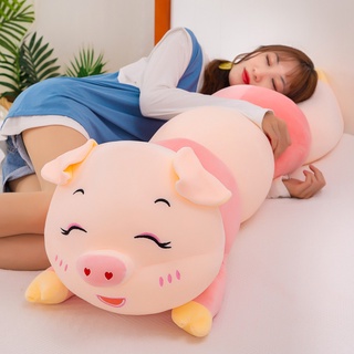 Oruga mentir cerdo grande almohada larga peluche juguete (2)