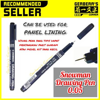 Muñeco de nieve pluma de dibujo negro 0.05 Gundam marcador modelo Kit Gundam HG MG PG