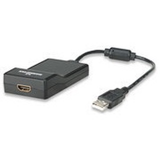 Manhattan Cable USB 20 Macho HDMi Hembra Negro