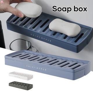 Lc soporte sin punzón drenaje secado rápido transparente Anti-humedad jabón titular caja soporte para baño y ducha