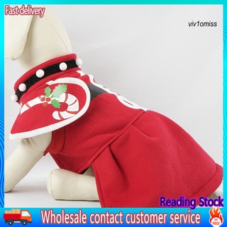 VM*mascota ropa de dibujos animados patrón Cosplay amigable con la piel perros capa abrigo para navidad