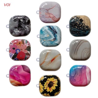 VOI Hard PC Shell Earphone Cover Watercolor Pattern Protective Case for S-AMSUNG Galaxy-Buds live Wireless Earphone Charging Box