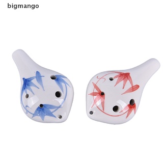[bigmango] Mini instrumento de flauta profesional de cerámica Ocarina Alto C de 6 agujeros coleccionable (8)