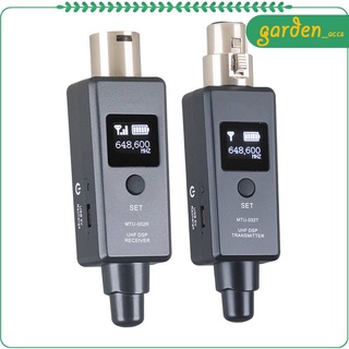 Micrófono Transmisor Inalámbrico Receptor USB Recargable Convertidor XLR