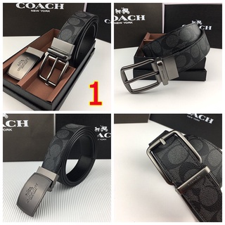Coach original f64839 f55434 cinturón de los hombres/piel completo de negocios caja de regalo paquete completo (2)