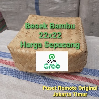 Bambú BESEK 22x22 BESEK cestas de arroz lugar para comer 22 cm x 22 cm