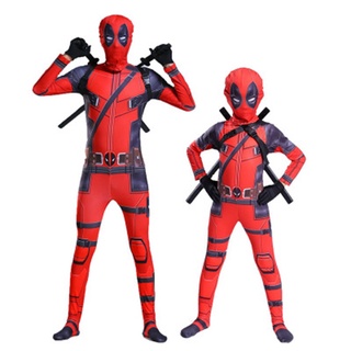 disfraz de halloween marvel deadpool deadpool cosplay medias de una pieza adulto niños anime disfraces