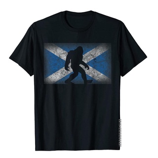Escocia Bandera Bigfoot Camisa Escocesa Orgullo Fresco Regalo Algodón Hombre T