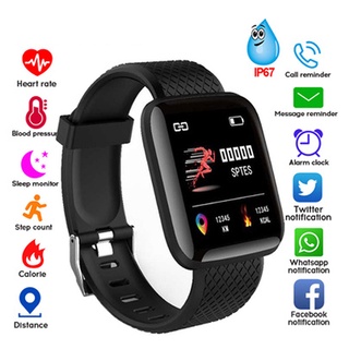 Reloj inteligente Relojes compatibles 116pluscon Bluetooth Hombres Mujer Impermeable waterproof IP67 Sport Fitness Track