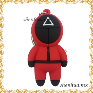 Keychain For Squid Game Pvc Doll Charm Soft Rubber Key Ring For Squid Game[O(∩_∩)O~~--]