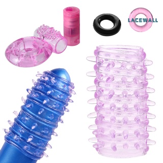 Lacewall macho silicona vibración pene condón manga anillo Delay eyaculación adulto juguete sexual (2)