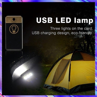 2016 mini usb de alimentación led de luz de bolsillo de la tarjeta de la lámpara portátil