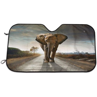 njr majestic elefante animal mamá hermana parabrisas delantero parasol