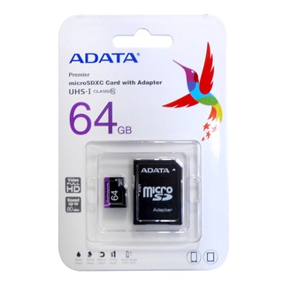 MEMORIA MICRO SDXC ADATA 64GB UHS-I U1 C/ADAPTADOR