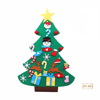 Decoración De pared De fieltro Para educación De árbol De navidad/diy Para niños (6)