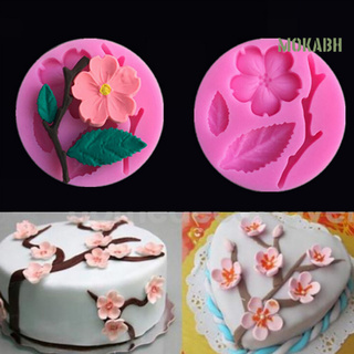 MOKABH - molde de silicón para pastelería, diseño de ciruelo, diseño de Fondant, Chocolate, arcilla, herramienta de decoración