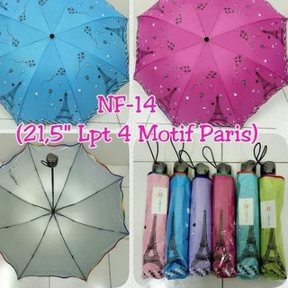 Paraguas plegable 3 motivos paris love NF 14
