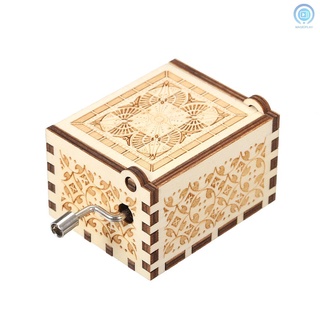 ♫magicplay Wood Music Box Mini Vintage Engraved Hand-Operated Musical Box Birthday Christmas Valentine's Day Exquisite Gift (9)