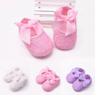 zapatos de bebé lindo encaje arcos recién nacido niño niña zapatos (1)