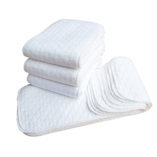 10 unids/set pañales de bebé reutilizables pañal de tela de 3 capas insertar 100% algodón lavable cuidado del bebé pañal ecológico