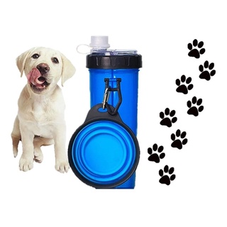 Vaso Croquetas Agua Dispensador Alimentos Perros Gatos Mascotas Bebedero Comedero Botella para Comida (1)