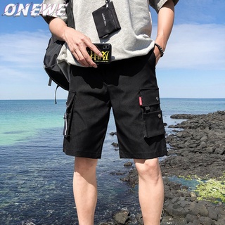 【ONE-WE】Plus Size Workwear Shorts Men's Pants Korean Style Trendy Fashion Brand Loose Casual Shorts