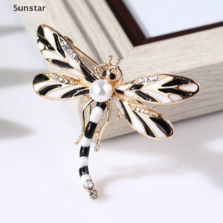 [Sunstar] Broches de libélula Vintage de cristal para dama, diseño de animales (6)