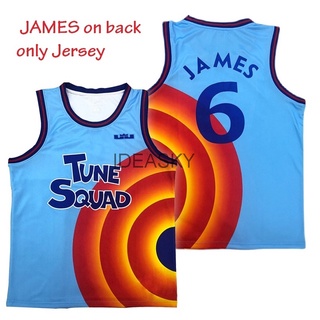 space james jersey cosplay tune squad #6 james baloncesto uniforme ropa deportiva camiseta pantalones cortos conjunto de disfraces (3)