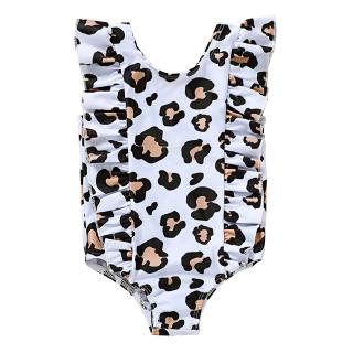 estampado de leopardo sandía impresión de manga voladora de los niños de una sola pieza traje de baño bikini de una sola pieza traje de baño