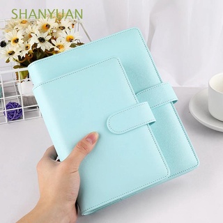SHANYUAN School Supplies Notebook Cover Journal Loose-Leaf Cover Binder Cover A6/A5 File Folder DIY Refillable Planner Book PU Leather Notepad Cover/Multicolor