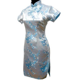 Elegante delgado de talla grande Qipao 2021 nuevo vestido chino de rayón para mujer con cuello mandarín Vintage Cheongsam Vestidos S-3XL 4XL 5XL 6XL (3)