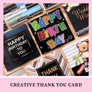 Happy Birthday Thank You Greeting Card Wedding Supplies Holiday Gift Card (1)