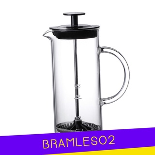 [2] máquina de café de prensa francesa de vidrio duradero 480 ml espumador de leche para café casa