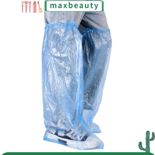 MAX 1/5/10 pares de zapatos de lluvia de buena calidad antideslizantes de alta parte superior impermeable desechables duraderos protectores gruesos de plástico