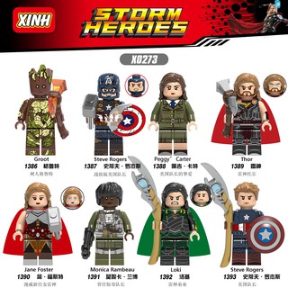 X0273 XH1392 Compatible With Lego Minifigures SpiderMan Jane Foster Peggy Carter Avengers Endgame Building Blocks Kids Toys