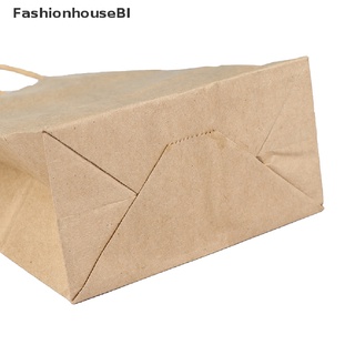 fashionhousebi 10 unids/lote color kraft bolsa de papel con asas festival bolsa de regalo bolsas de compras venta caliente