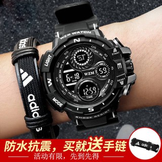 Watch men's black technology junior and high school students boys children trend youth waterproof luminous sports electronic watch (3)