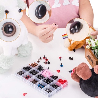 Ojos de seguridad Animal y nariz con arandelas para Amigurumi juguetes de peluche muñecas DIY