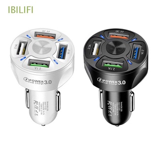 IBILIFI Nuevo USB de 4 puertos Auto Pantalla LED Cargador de coche Universal Práctico Adaptador QC 3.0 Teléfono inteligente Carga rapida