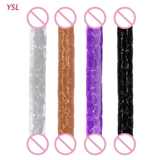 YSL Realistic Dildo with Double Heads Flexible Sex Toy for Women Lesbian