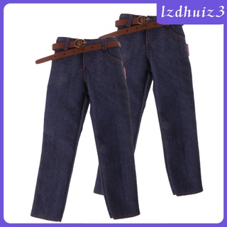 2pcs ropa de hombre azul oscuro pantalones vaqueros para 1/6 12\ '\' Enterbay figuras cuerpo