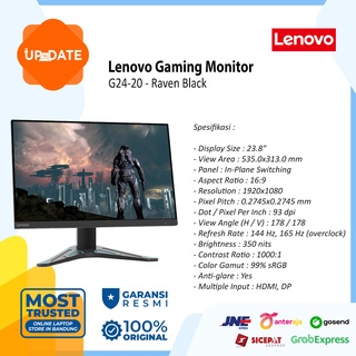 Lenovo G24-20 23.8" FHD HDMI, DP 93Dpi 144Hz LED Monitor