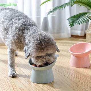 AUGUSTINA Slanted Food Water Bowl 45 Grados Taza De Alimentación Perro Cuencos Elevados Para Gatos Cachorros Productos Mascotas/Multicolor