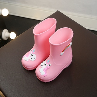 los niños botas de lluvia antideslizante plus terciopelo caliente bebé botas de lluvia niños zapatos de agua niños niños botas