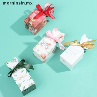 MORN 50pcs Green Paper Candy Boxes Gift Bag Wedding Gift Box Baby Shower Favors Party .