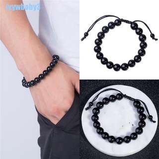 [IW] Fashion Round Obsidian Stone Healthcare Bracelet Healthcare Weight Loss Bracelet BO (1)