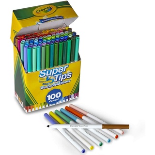 Plumones Súper Tips Lavables Crayola 100pz